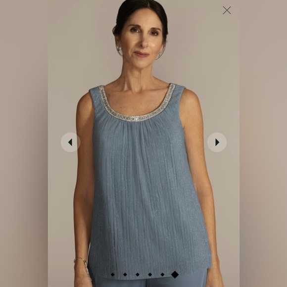 3 piece rhinestone trimmed chiffon pantsuit. Mother of the Groom/Bride outfit. - Picture 6 of 14